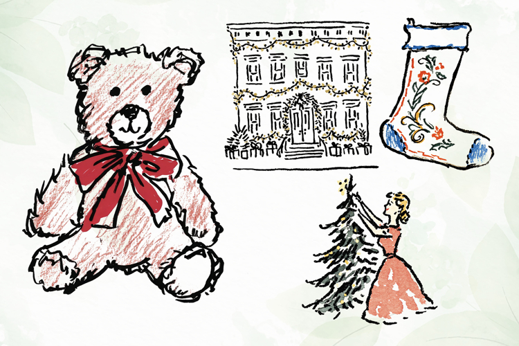 Watercolor Brush Doodle Christmas