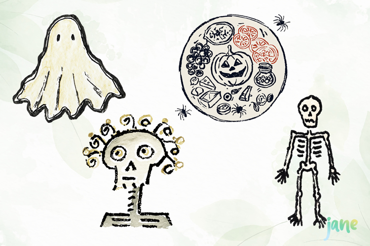 Watercolor Brush Doodle Halloween