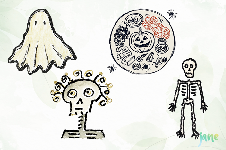 Watercolor Brush Doodle Halloween