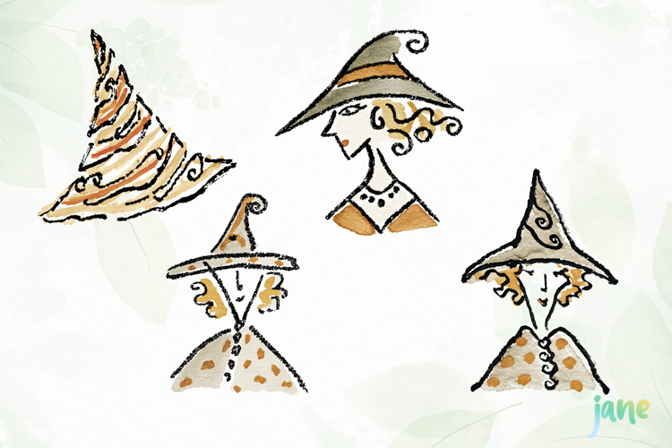 Watercolor Brush Doodle Halloween