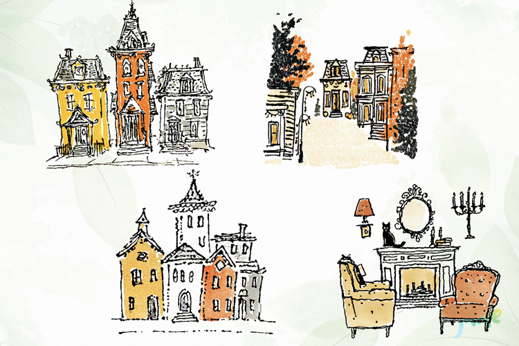 Watercolor Brush Doodle Halloween