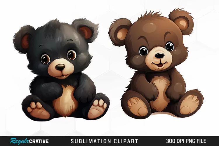 Watercolor Teddy Bear clipart