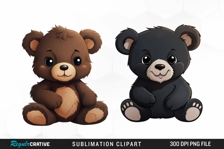Watercolor Teddy Bear clipart