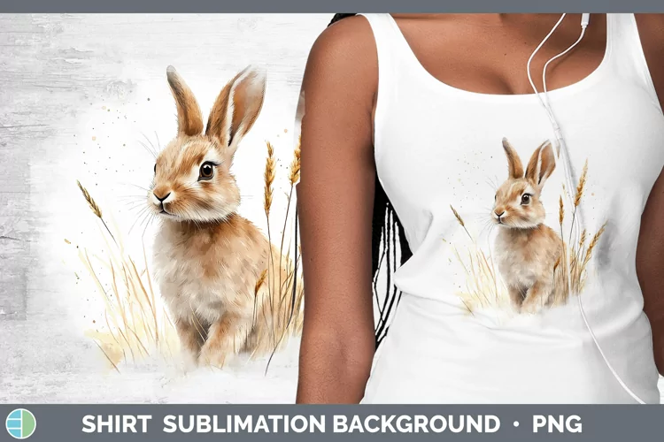 Watercolor Bunny Shirt Sublimation Sublimation Background De