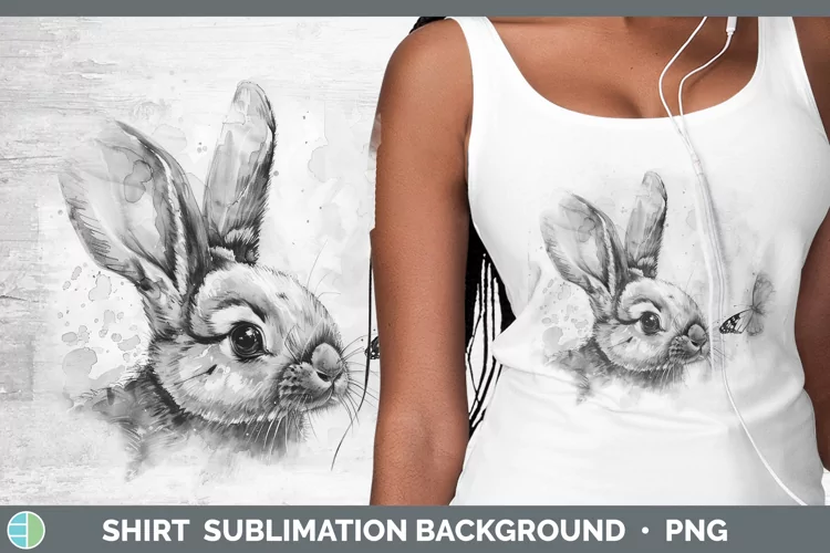 Watercolor Bunny Shirt Sublimation Sublimation Background De