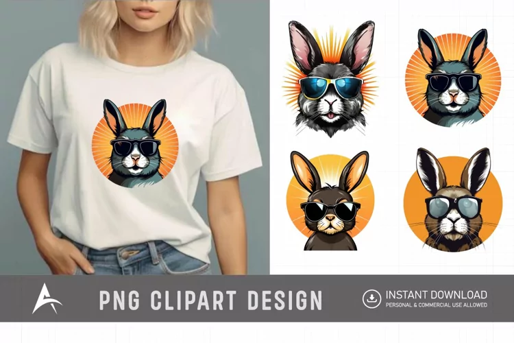 Watercolor Bunny Clipart,Cute Bunny Watercolor Illustration