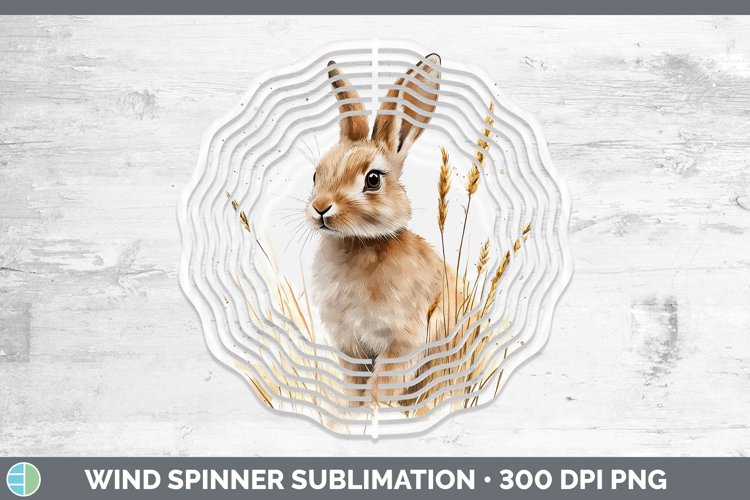 Watercolor Bunny Wind Spinner Sublimation Spinner Designs