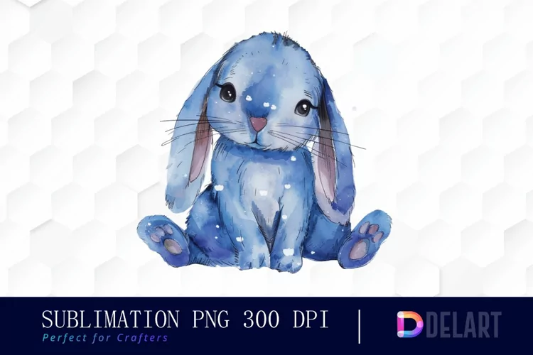 Bunny With Star Sublimation PNG Clipart