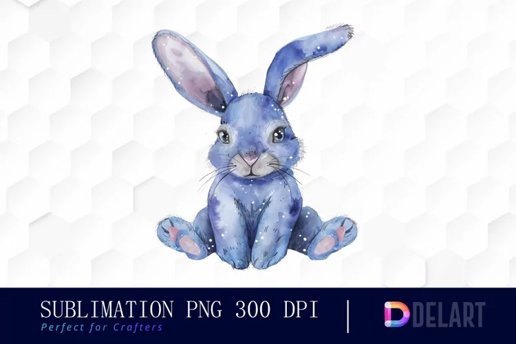 Bunny With Star Sublimation PNG Clipart