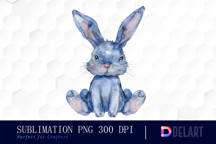 Bunny With Star Illustration Clipart