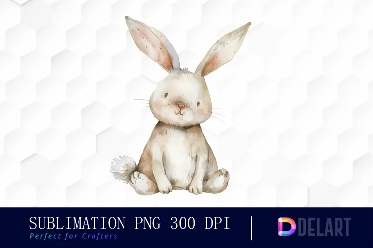 Bunny With Star Sublimation PNG Clipart