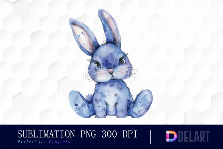 Bunny With Star Illustration Clipart