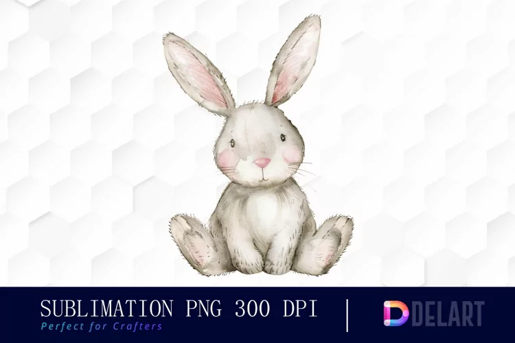 Bunny With Star Sublimation PNG Clipart