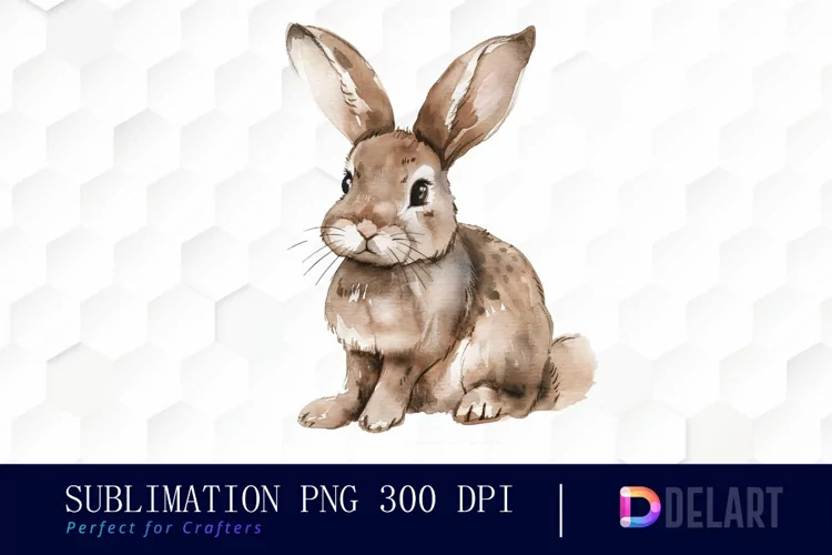 Bunny With Star Illustration Clipart
