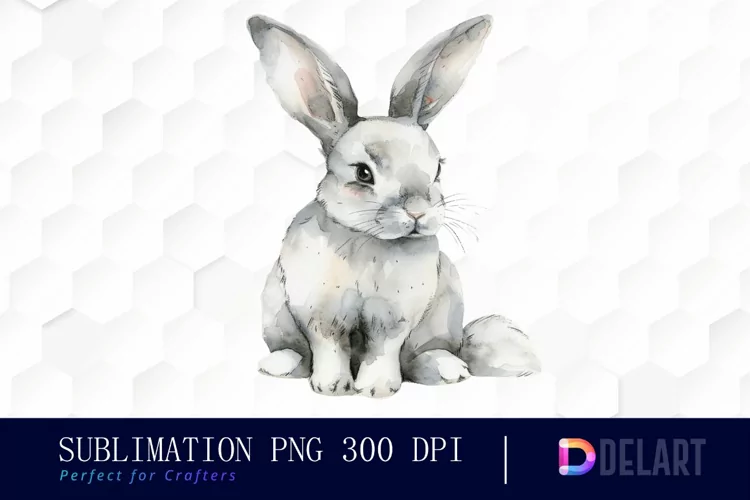 Bunny With Star Sublimation PNG Clipart