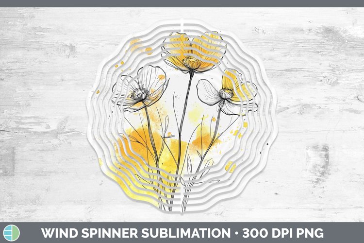 GorgeousWatercolor Wind Spinner design.