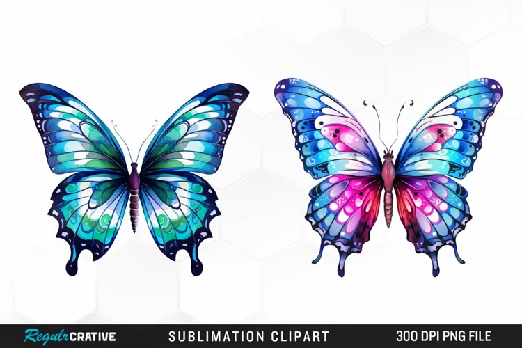 Watercolor Butterfly PNG Clipart