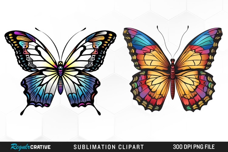 Watercolor Butterfly PNG Set Clipart