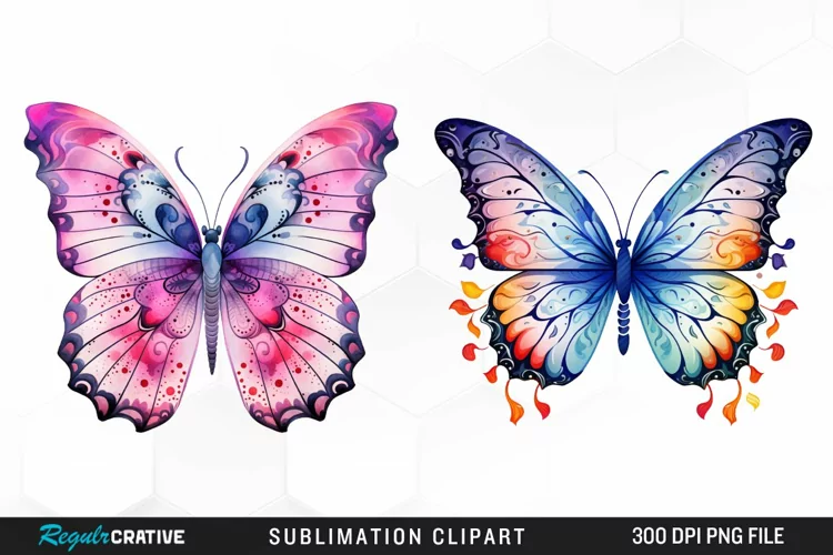 Watercolor Butterfly PNG Clipart