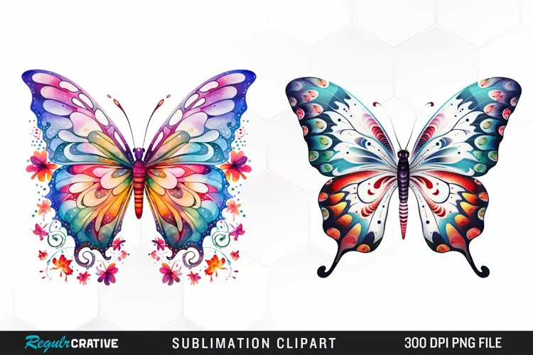 Watercolor Butterfly PNG Clipart