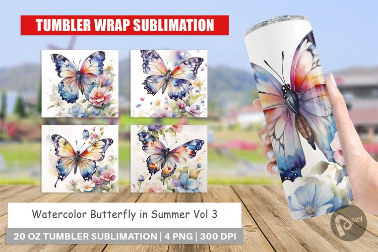 Watercolor Butterfly Clipart Image 23