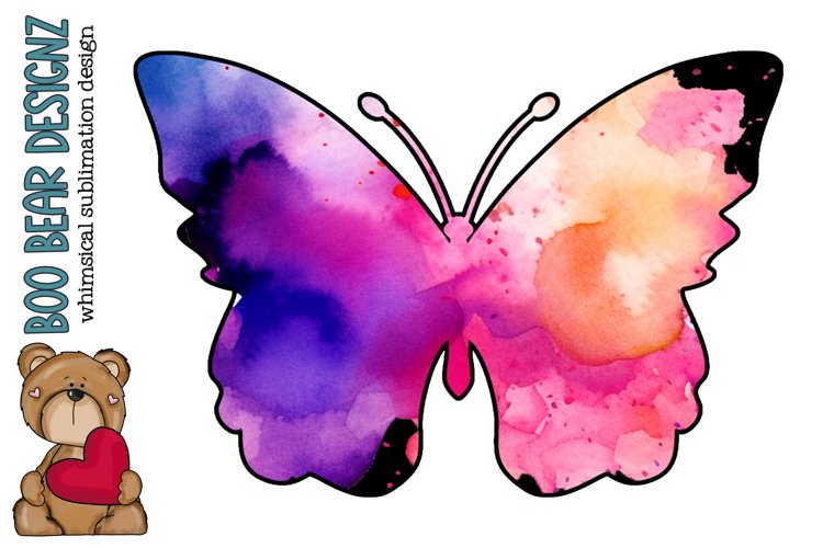 Watercolor Butterfly Sublimation design