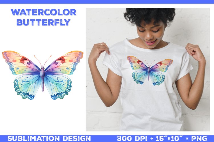 Watercolor Butterfly Clipart