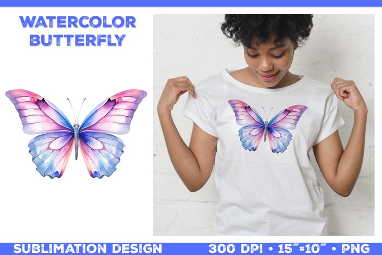 Watercolor Butterfly Clipart Image 10