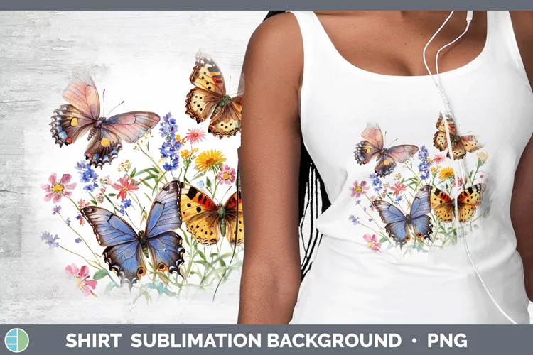 Watercolor Butterfly Shirt Sublimation Sublimation Backgroun