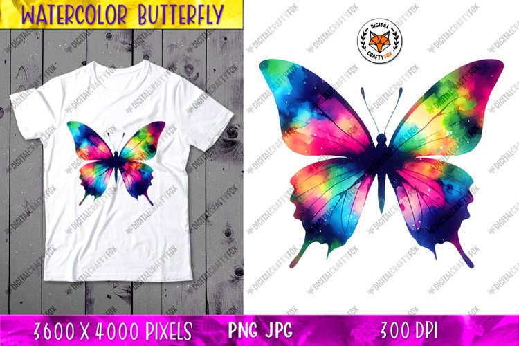 Watercolor Butterfly Clipart Image 8