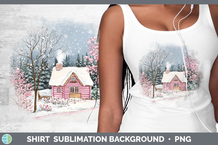 Watercolor Cabin Shirt Sublimation Sublimation Background De