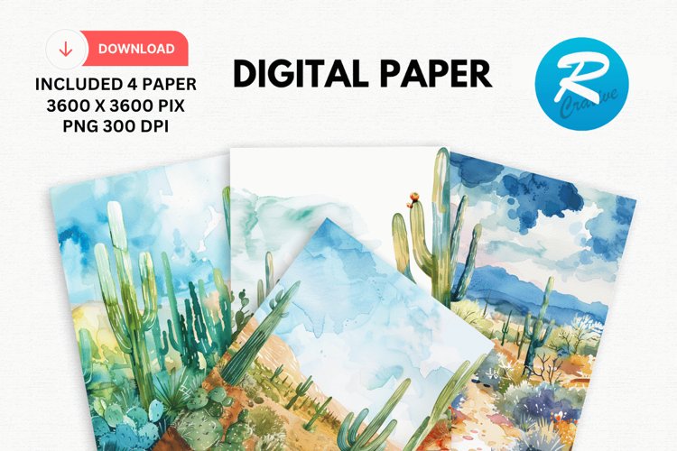 Watercolor Succulent Clipart Image 8