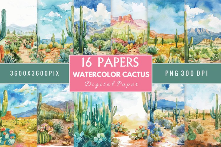 Watercolor Succulent Clipart Image 6