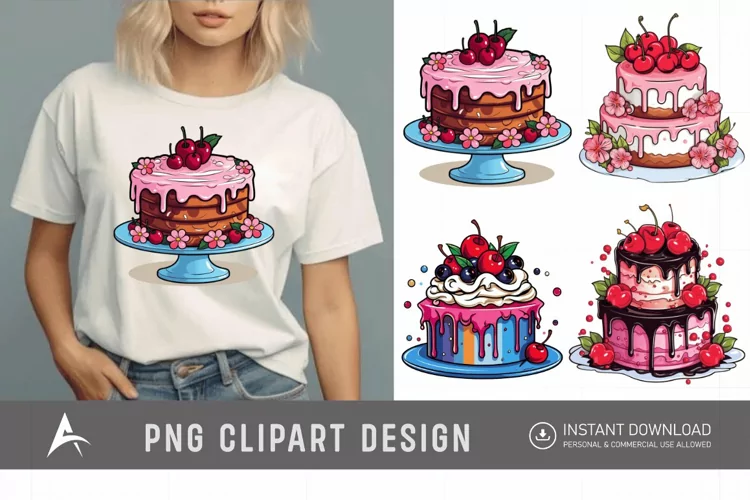 Watercolor Sweet Cakes Clipart