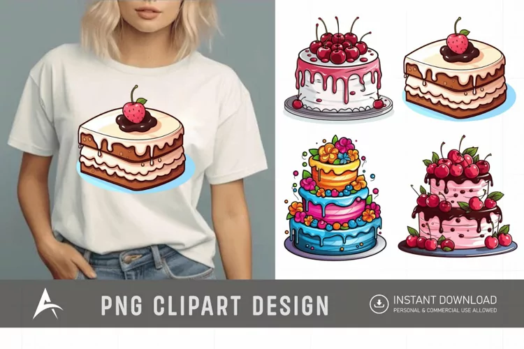 Watercolor Sweet Cakes Clipart