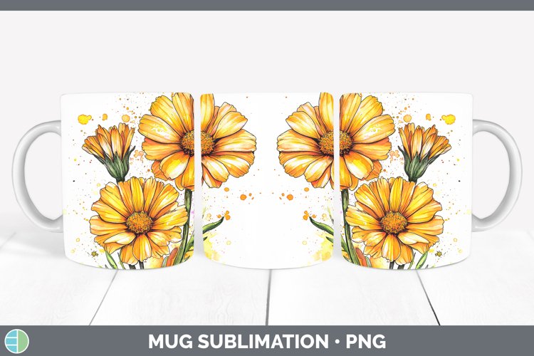 GorgeousWatercolor Mug Wrap design.