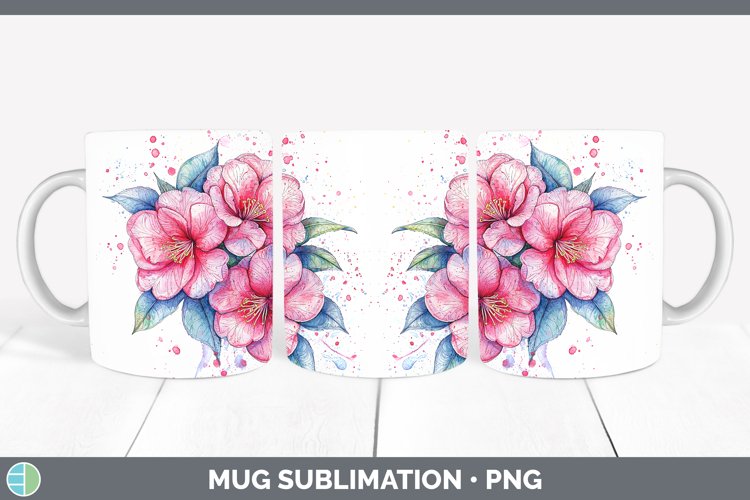 GorgeousWatercolor Mug Wrap design.