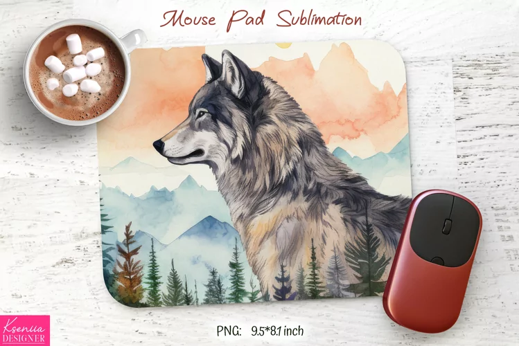 Watercolor Wild Animal Mouse Pad Sublimation