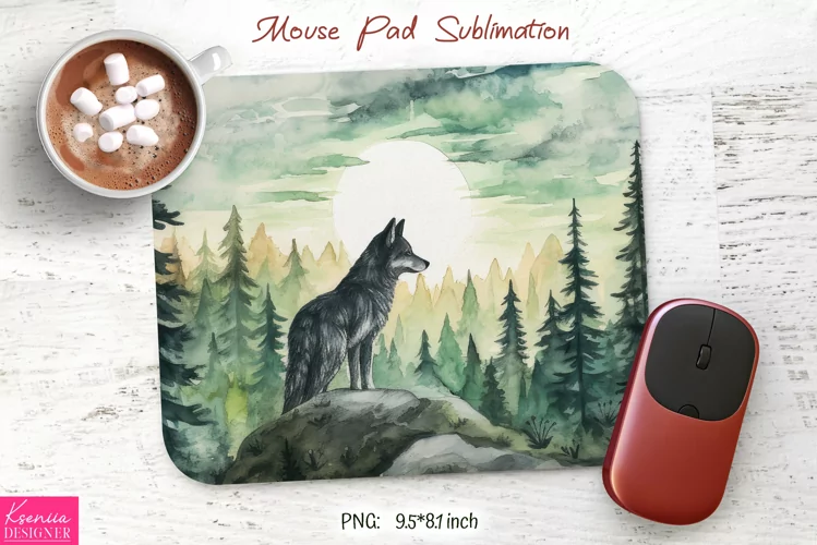 Watercolor Wild Animal Mouse Pad Sublimation