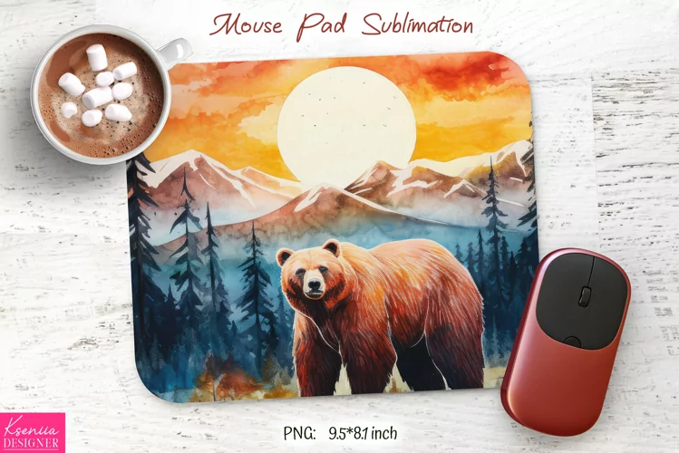 Watercolor Wild Animal Mouse Pad Sublimation