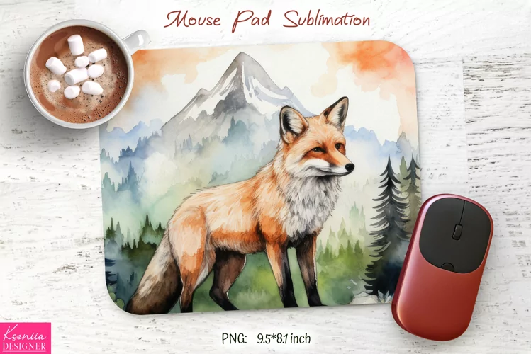 Watercolor Wild Animal Mouse Pad Sublimation