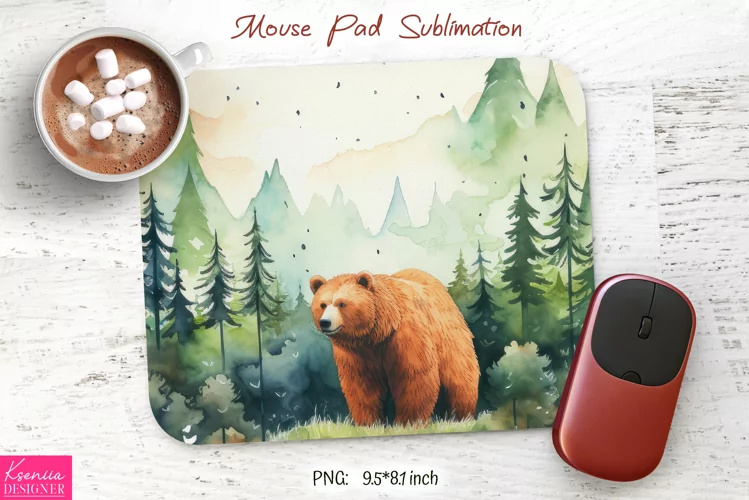 Watercolor Wild Animal Mouse Pad Sublimation