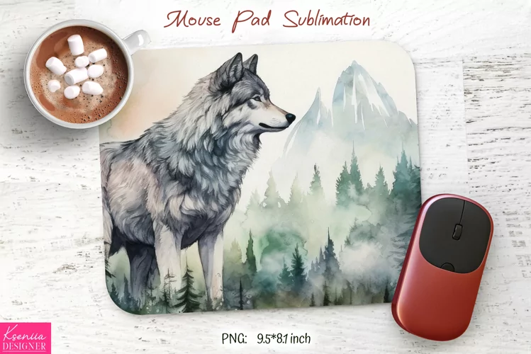 Watercolor Wild Animal Mouse Pad Sublimation