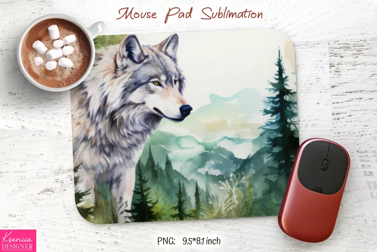 Watercolor Wild Animal Mouse Pad Sublimation