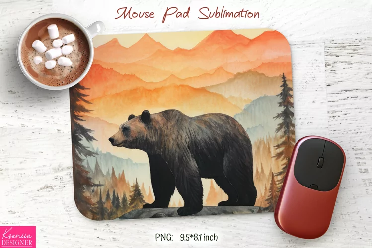 Watercolor Wild Animal Mouse Pad Sublimation