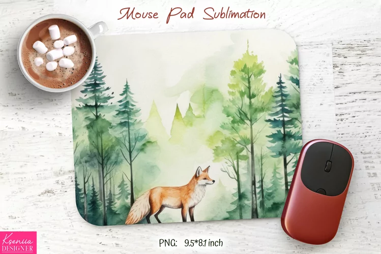 Watercolor Wild Animal Mouse Pad Sublimation