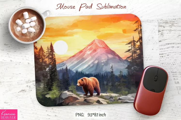 Watercolor Wild Animal Mouse Pad Sublimation
