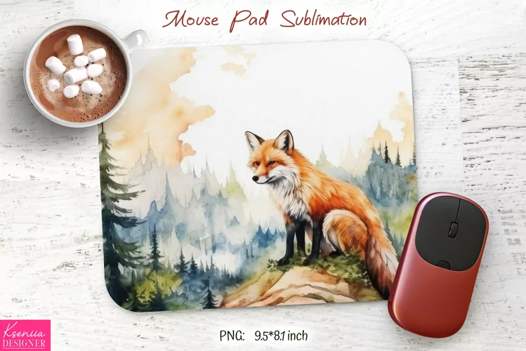 Watercolor Wild Animal Mouse Pad Sublimation
