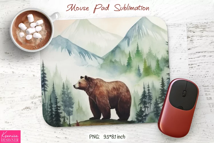 Watercolor Wild Animal Mouse Pad Sublimation