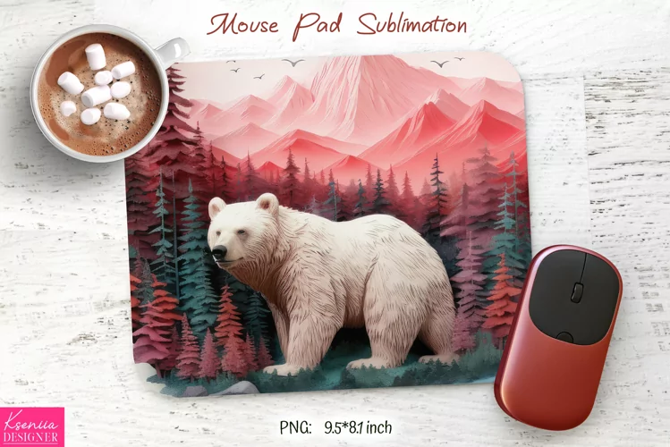 Watercolor Wild Animal Mouse Pad Sublimation